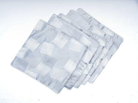 Elegant Silver Geometric Cushion Covers